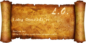 Laky Osszián névjegykártya